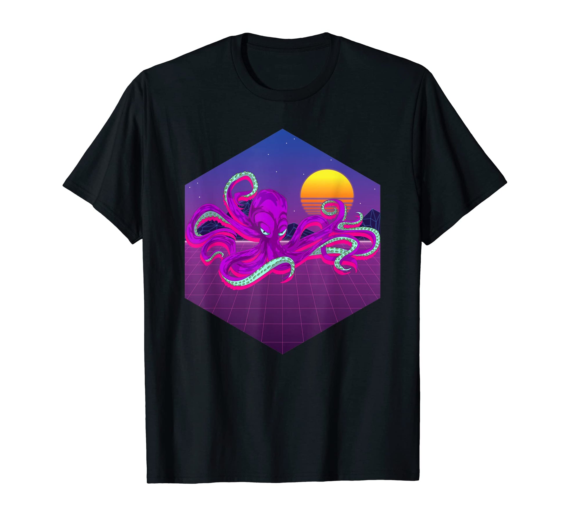 Octopus 80S Art Aesthetic Ocean Animal T-Shirt - Streetwear Style Unisex - T-Shirt, Sweatshirt, Hoodie