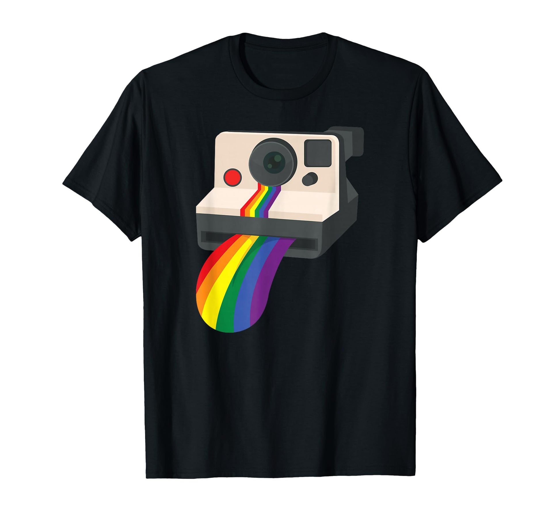 Instant Camera Rainbow Tongue Lgbt T-Shirt - Minimalist Print for Adults - T-Shirt, Sweatshirt, Hoodie