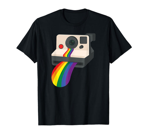 Instant Camera Rainbow Tongue Lgbt T-Shirt - Minimalist Print for Adults - T-Shirt, Sweatshirt, Hoodie