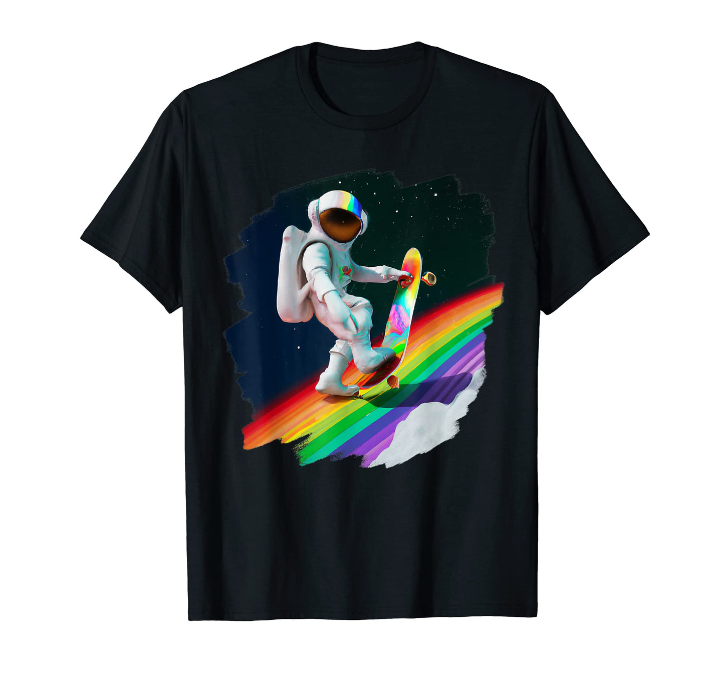 Astronaut Skateboarding Space T-Shirt - Casual Everyday Wear Men Women - T-Shirt, Sweatshirt, Hoodie