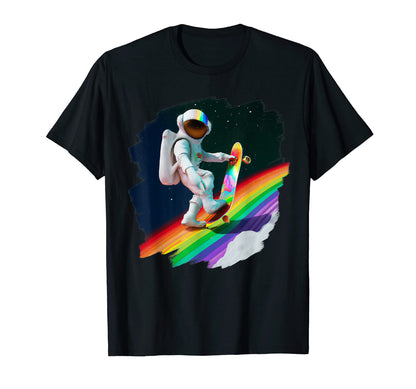 Astronaut Skateboarding Space T-Shirt - Casual Everyday Wear Men Women - T-Shirt, Sweatshirt, Hoodie