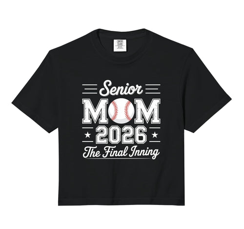 Senior Mom 2026 Final Inning Baseball Mom Hoodie - Graphic Print Unisex - T-Shirt, Sweatshirt, Hoodie