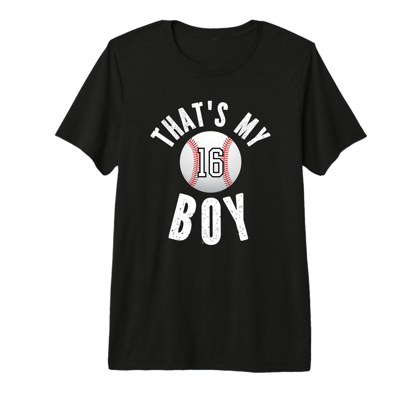 Thats My Baseball Number 16 Tri Blend T-Shirt - Graphic Print Men Women - T-Shirt, Sweatshirt, Hoodie