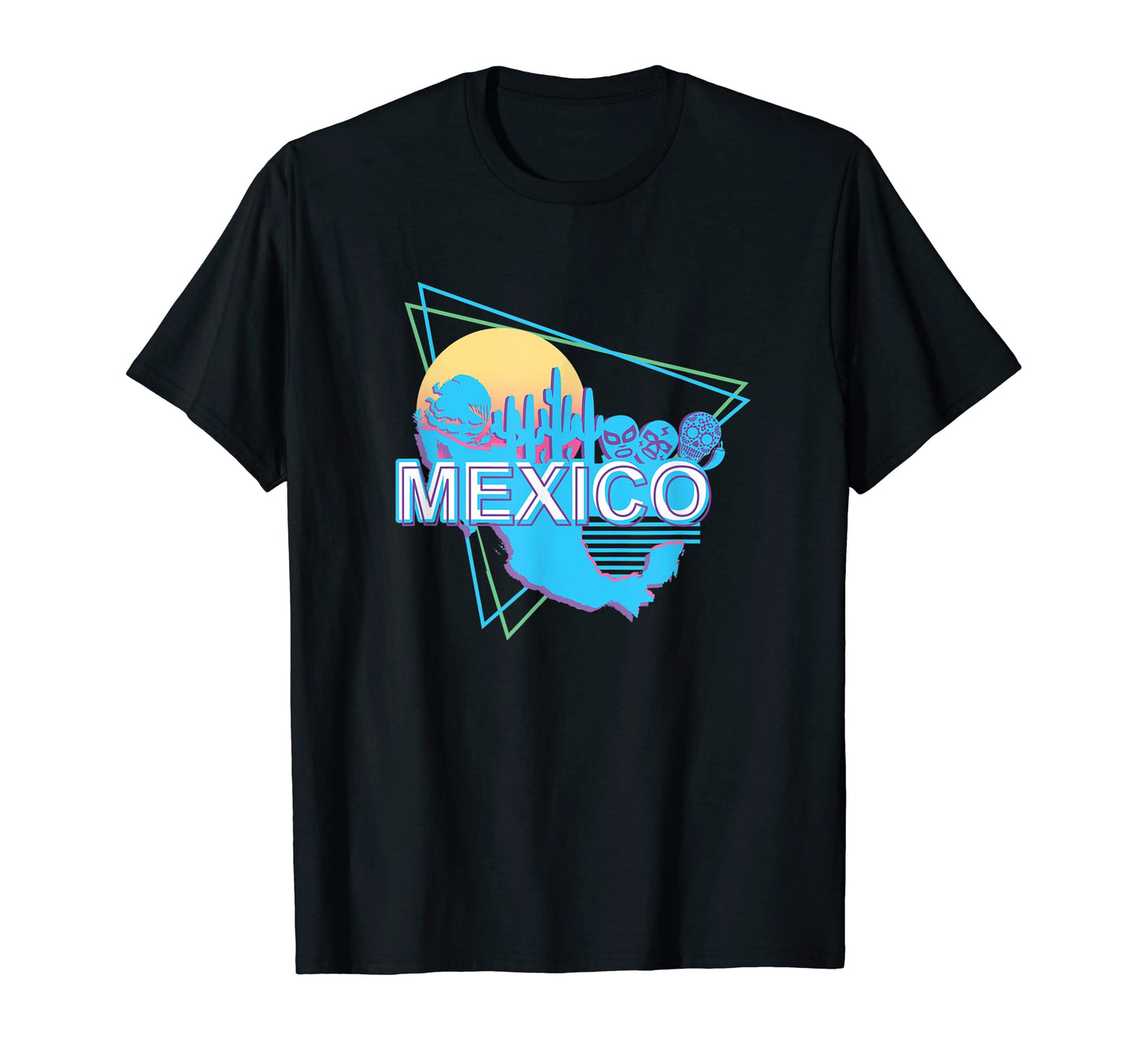 Aesthetic Mexico Vaporwave Mexican Map T-Shirt - Custom Art Print Men Women - T-Shirt, Sweatshirt, Hoodie