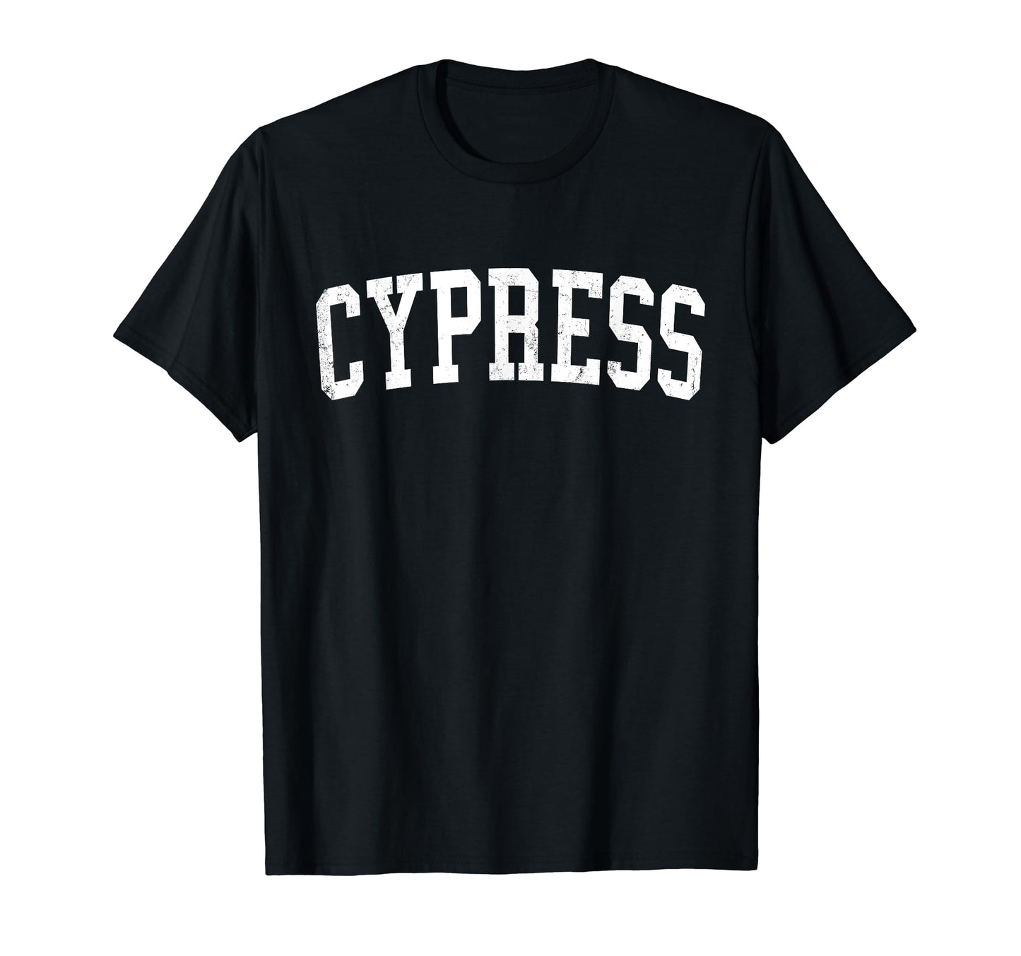 Cypress Ca Distressed White Varsity T-Shirt - Unique Graphic Men Women - T-Shirt, Sweatshirt, Hoodie