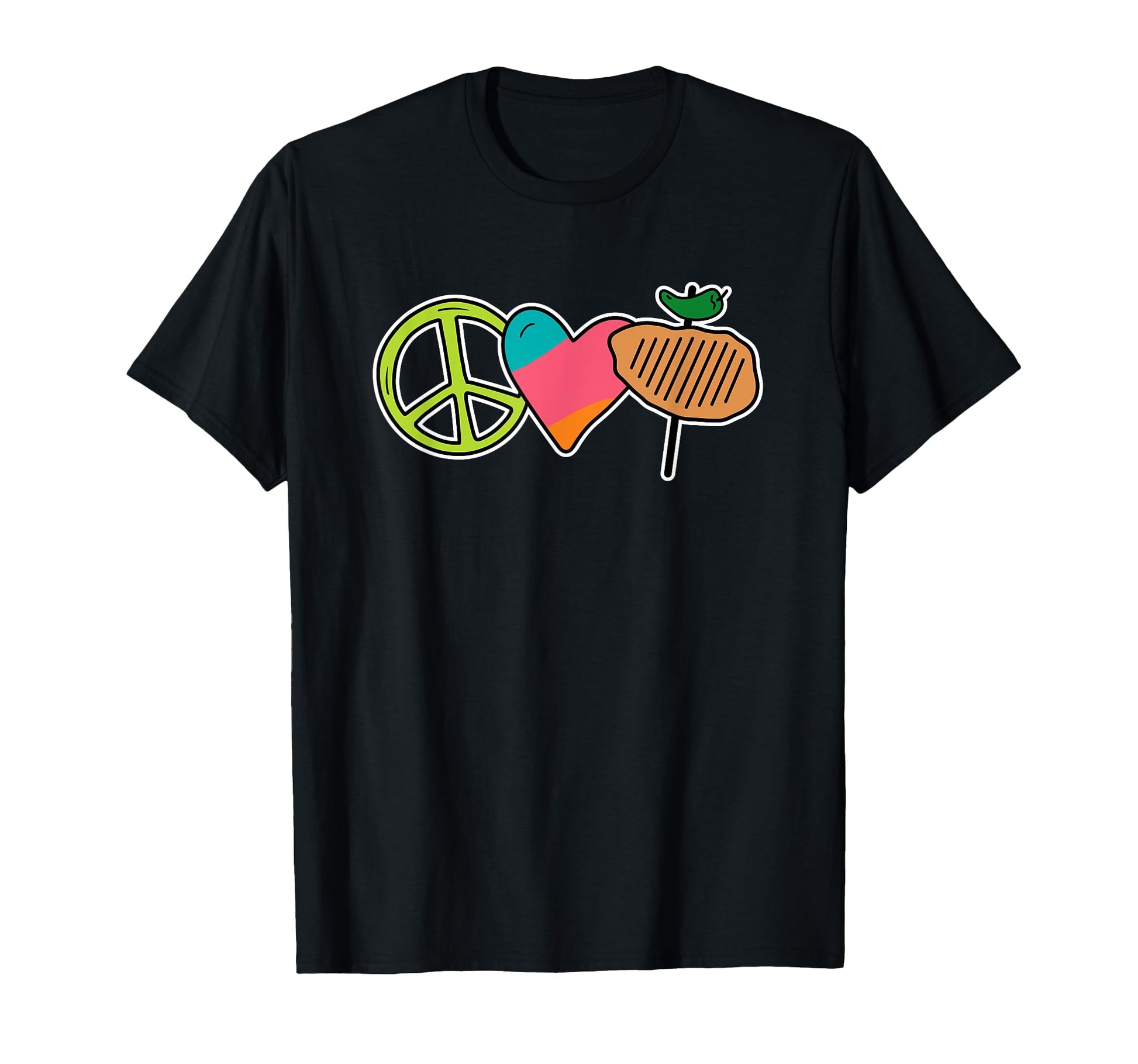Peace Love And Chicken Stick Funny T-Shirt - Aesthetic Graphic Men Women - T-Shirt, Sweatshirt, Hoodie