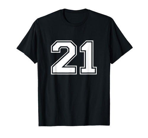 21 Sports Number Fan Best Player Numbers T-Shirt - Novelty Apparel Unisex - T-Shirt, Sweatshirt, Hoodie