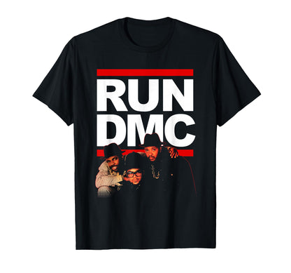 Run Dmc Red Outline Photo T-Shirt - Fun Novelty Design for Adults - T-Shirt, Sweatshirt, Hoodie
