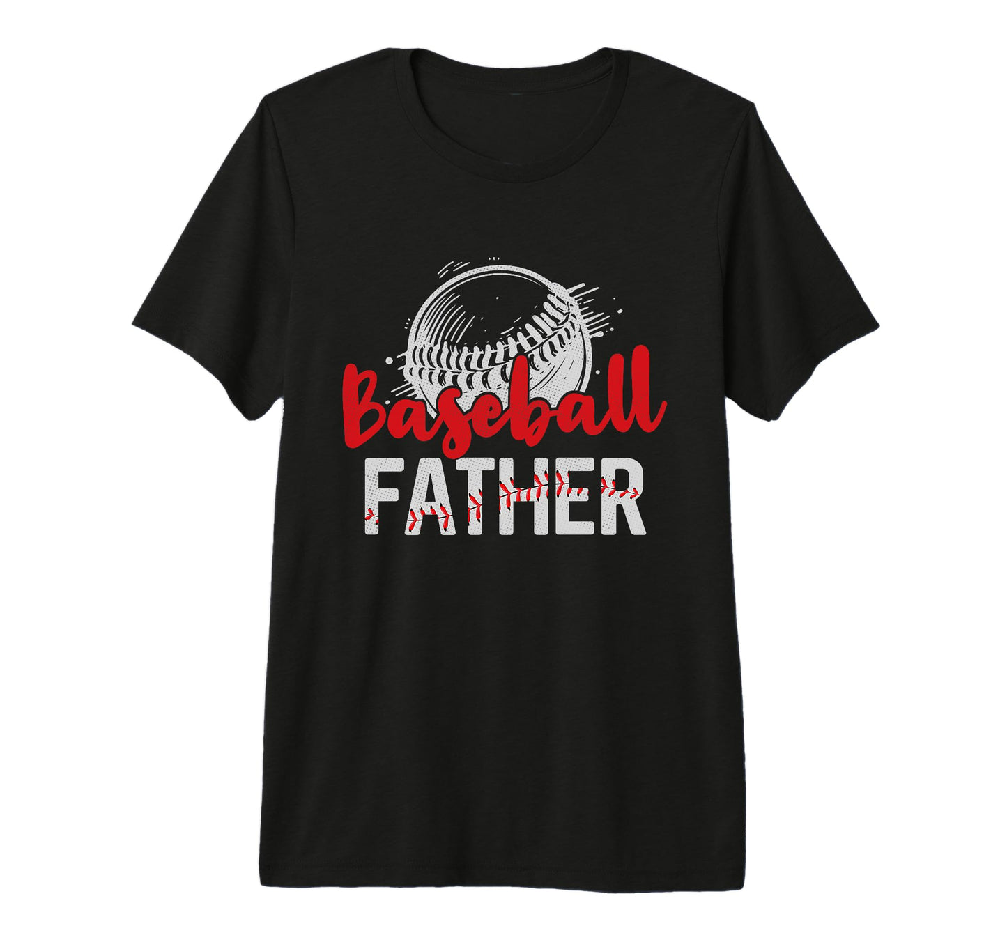 Mens Baseball Father Fathers Day Dad T-Shirt - Unique Graphic Unisex - T-Shirt, Sweatshirt, Hoodie