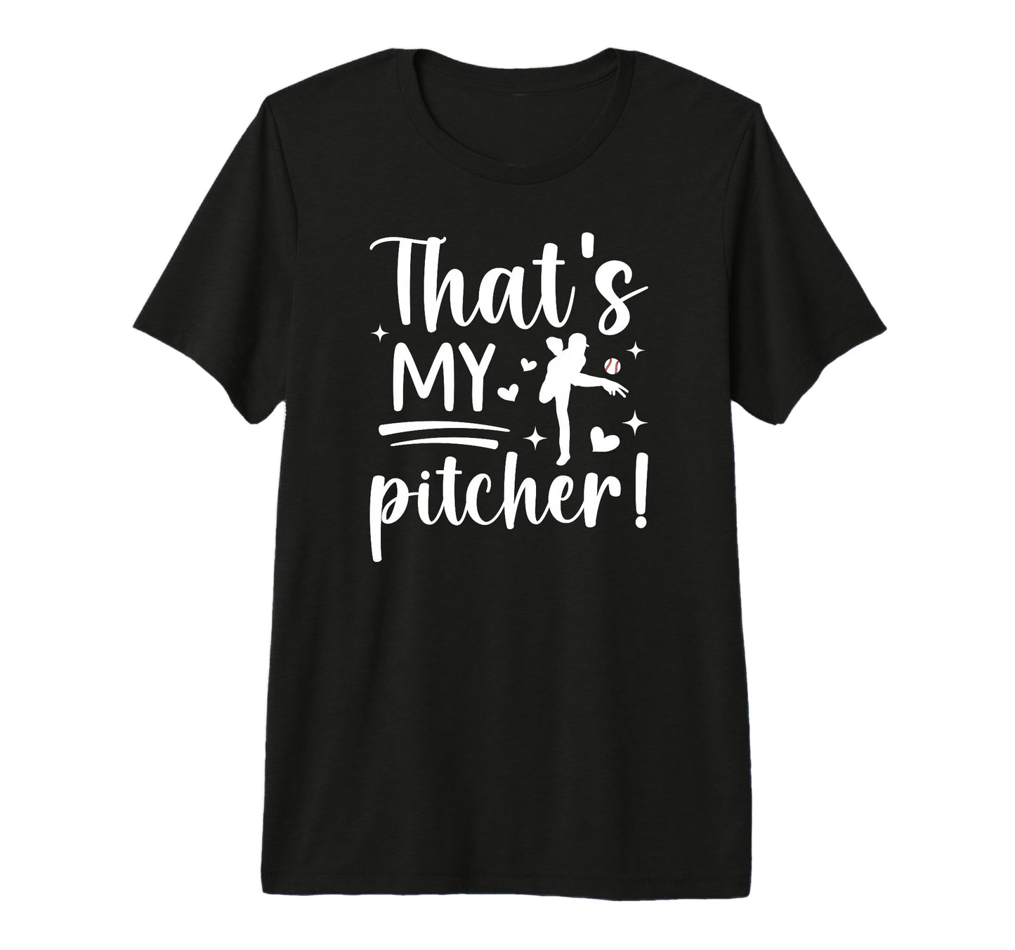 Thats My Baseball Pitcher Mom Baseball T-Shirt - Custom Art Print Unisex - T-Shirt, Sweatshirt, Hoodie