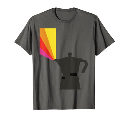 Coffee 60S Hippy Surf Rainbow Hero T-Shirt - Casual Everyday Wear Unisex - T-Shirt, Sweatshirt, Hoodie