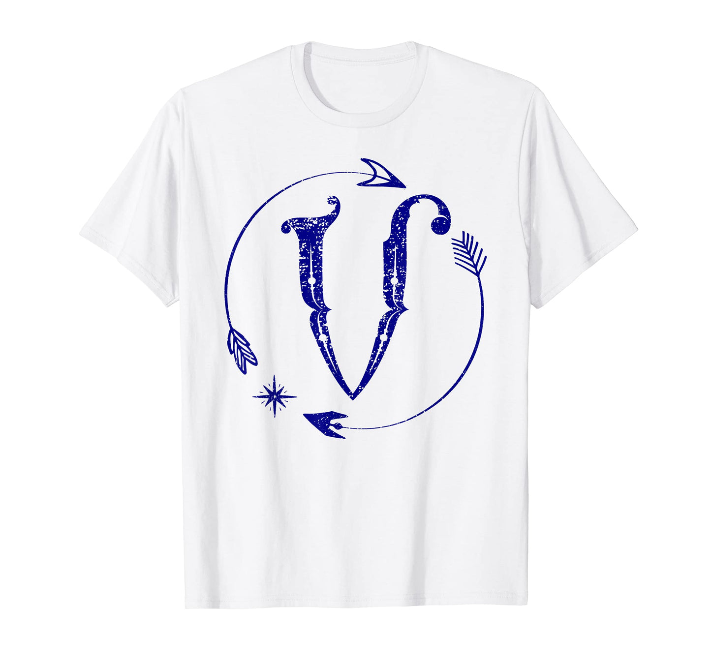 Initial V Monogram Boho Name Letter V T-Shirt - Streetwear Style Men Women - T-Shirt, Sweatshirt, Hoodie