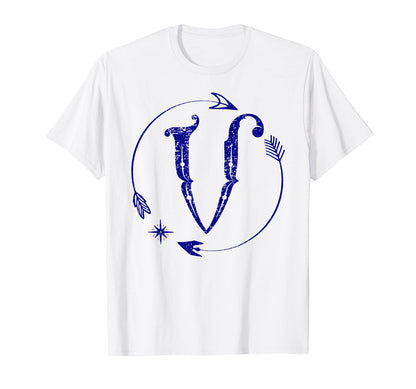 Initial V Monogram Boho Name Letter V T-Shirt - Streetwear Style Men Women - T-Shirt, Sweatshirt, Hoodie