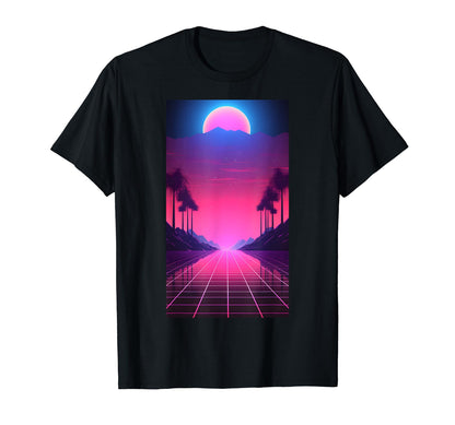 80S Vaporwave Purple Aesthetic T-Shirt - Aesthetic Graphic for Adults - T-Shirt, Sweatshirt, Hoodie