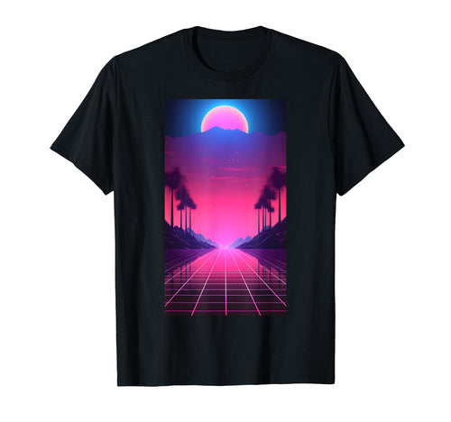 80S Vaporwave Purple Aesthetic T-Shirt - Aesthetic Graphic for Adults - T-Shirt, Sweatshirt, Hoodie