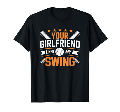 Baseball Player Team Your Girlfriend T-Shirt - Minimalist Print Unisex - T-Shirt, Sweatshirt, Hoodie
