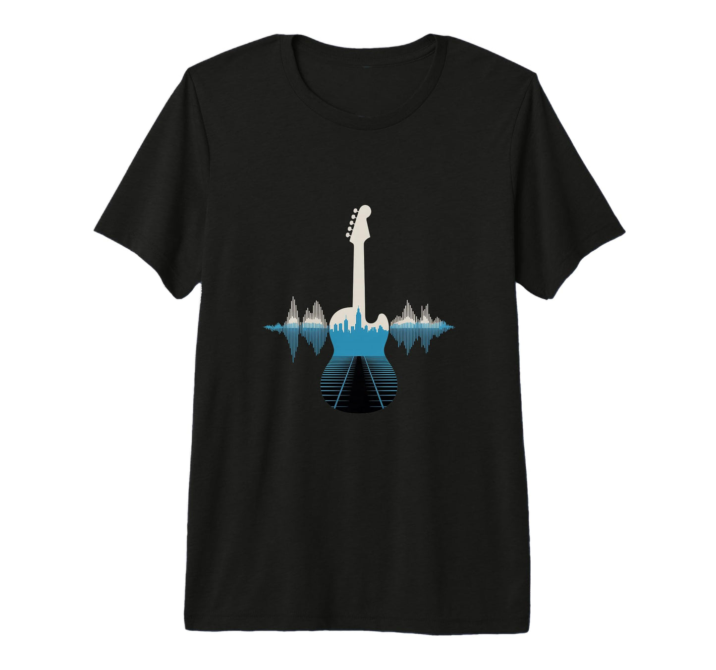 Guitar Sound Wave Musician Acoustic T-Shirt - Unique Graphic Unisex - T-Shirt, Sweatshirt, Hoodie