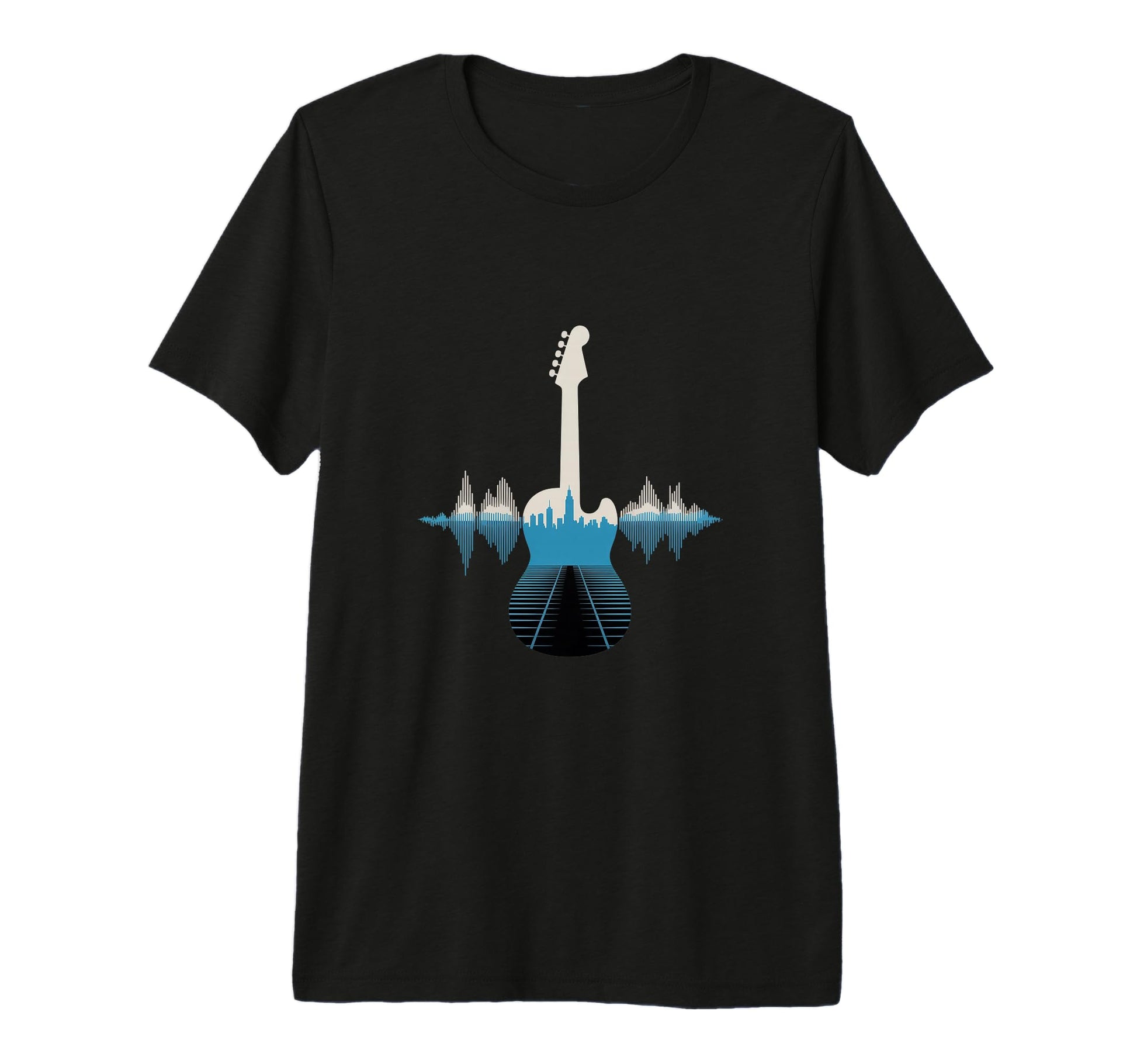 Guitar Sound Wave Musician Acoustic T-Shirt - Unique Graphic Unisex - T-Shirt, Sweatshirt, Hoodie