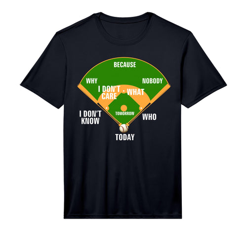 Whos First Baseball Diamond Fielding T-Shirt - Custom Art Print Unisex - T-Shirt, Sweatshirt, Hoodie