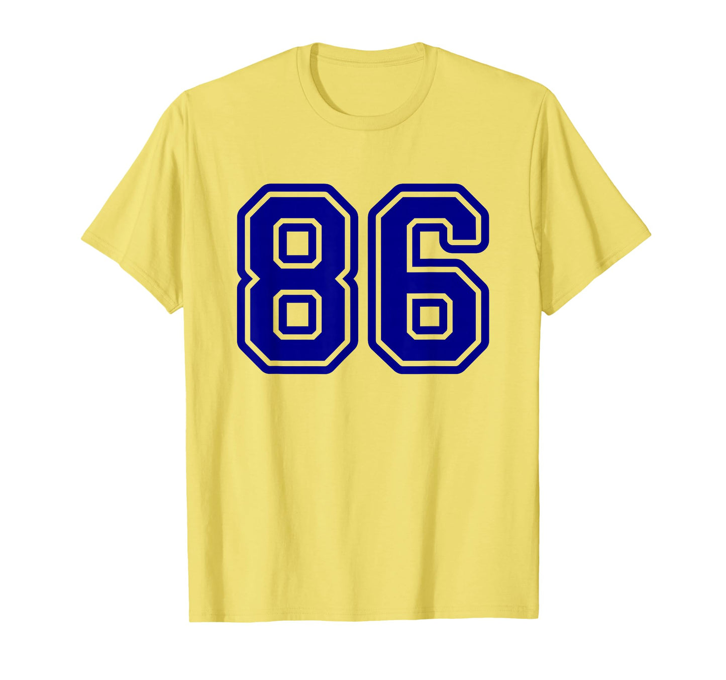 Number 86 Blue Sports Team Number 86 T-Shirt - Custom Art Print Men Women - T-Shirt, Sweatshirt, Hoodie