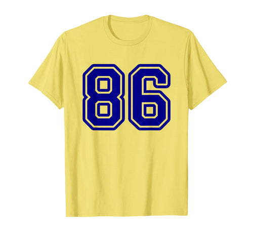Number 86 Blue Sports Team Number 86 T-Shirt - Custom Art Print Men Women - T-Shirt, Sweatshirt, Hoodie