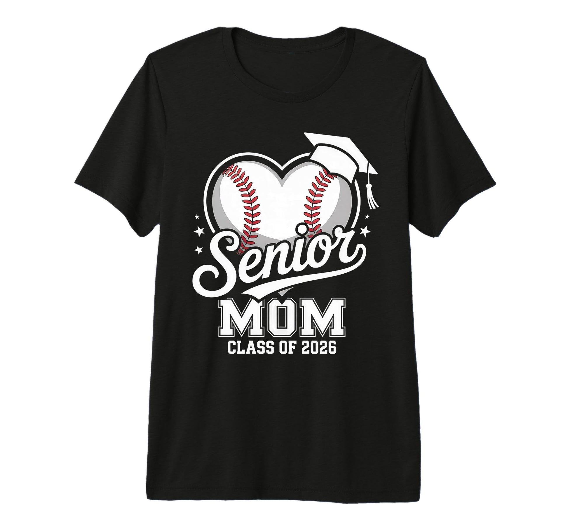 Proud Senior Mom Class 2026 Baseball T-Shirt - Minimalist Print Men Women - T-Shirt, Sweatshirt, Hoodie