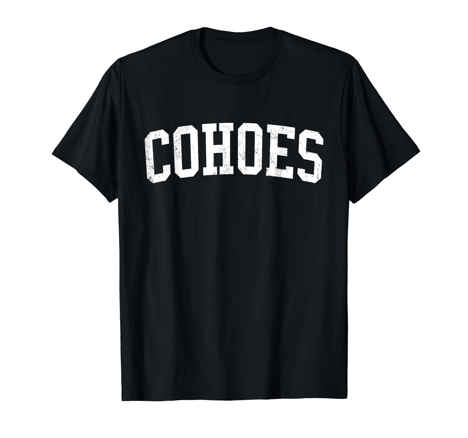 Cohoes Ny Distressed White Varsity T-Shirt - Unique Graphic for Adults - T-Shirt, Sweatshirt, Hoodie