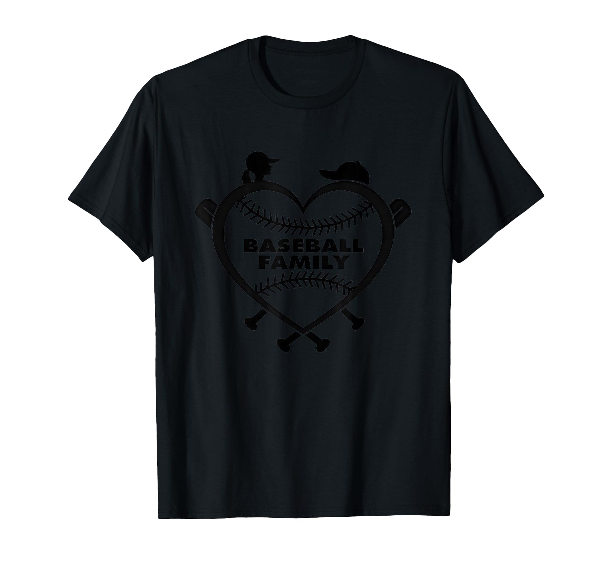 Baseball Family Sister Heart Love Fan T-Shirt - Novelty Apparel Men Women - T-Shirt, Sweatshirt, Hoodie