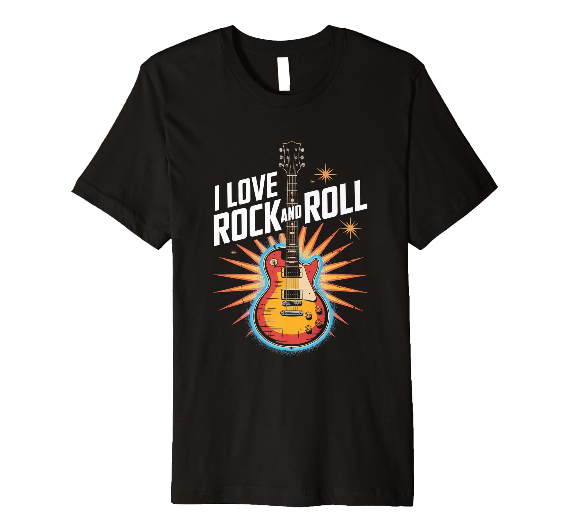 I Love Rock And Roll Guitar T-Shirt - Streetwear Style Unisex - T-Shirt, Sweatshirt, Hoodie