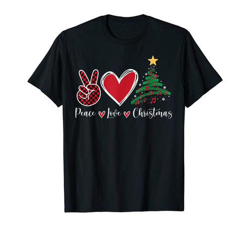 Peace Love Funny Music Notes T-Shirt - Graphic Print for Adults - T-Shirt, Sweatshirt, Hoodie