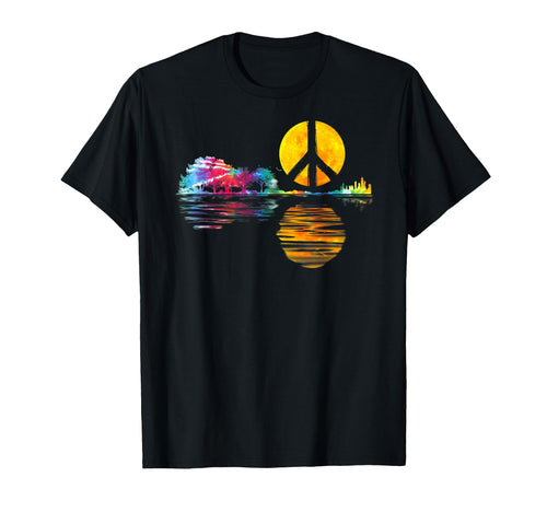 Hippie Guitar Moon I Guitarist T-Shirt - Custom Art Print Men Women - T-Shirt, Sweatshirt, Hoodie