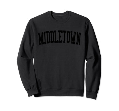 Middletown Oh Distressed Black Varsity Sweatshirt - Custom Art Print Unisex - T-Shirt, Sweatshirt, Hoodie