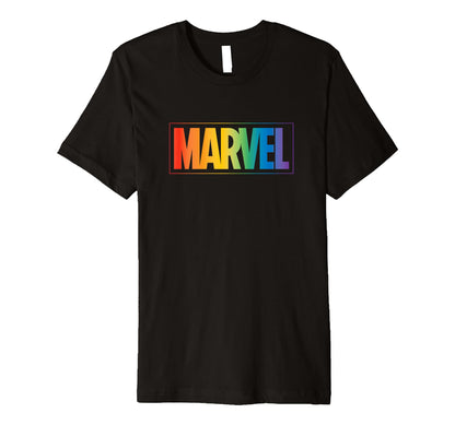 Marvel Comics Marvel Rainbow Title T-Shirt - Novelty Apparel Unisex - T-Shirt, Sweatshirt, Hoodie