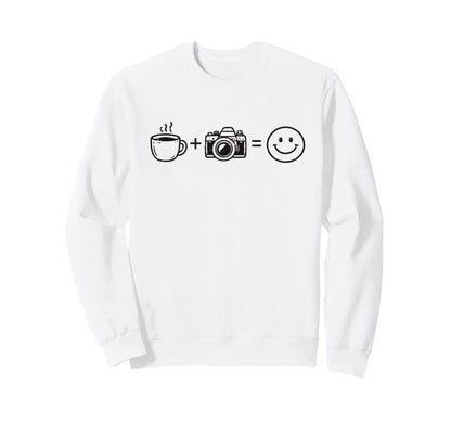Funny Photographer Coffee Camera Sweatshirt - Streetwear Style for Adults - T-Shirt, Sweatshirt, Hoodie