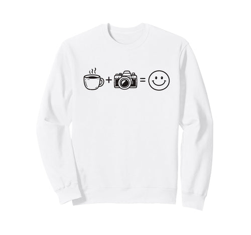Funny Photographer Coffee Camera Sweatshirt - Streetwear Style for Adults - T-Shirt, Sweatshirt, Hoodie