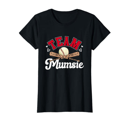 Team Mumsie Mothers Day Baseball T-Shirt - Unique Graphic for Adults - T-Shirt, Sweatshirt, Hoodie