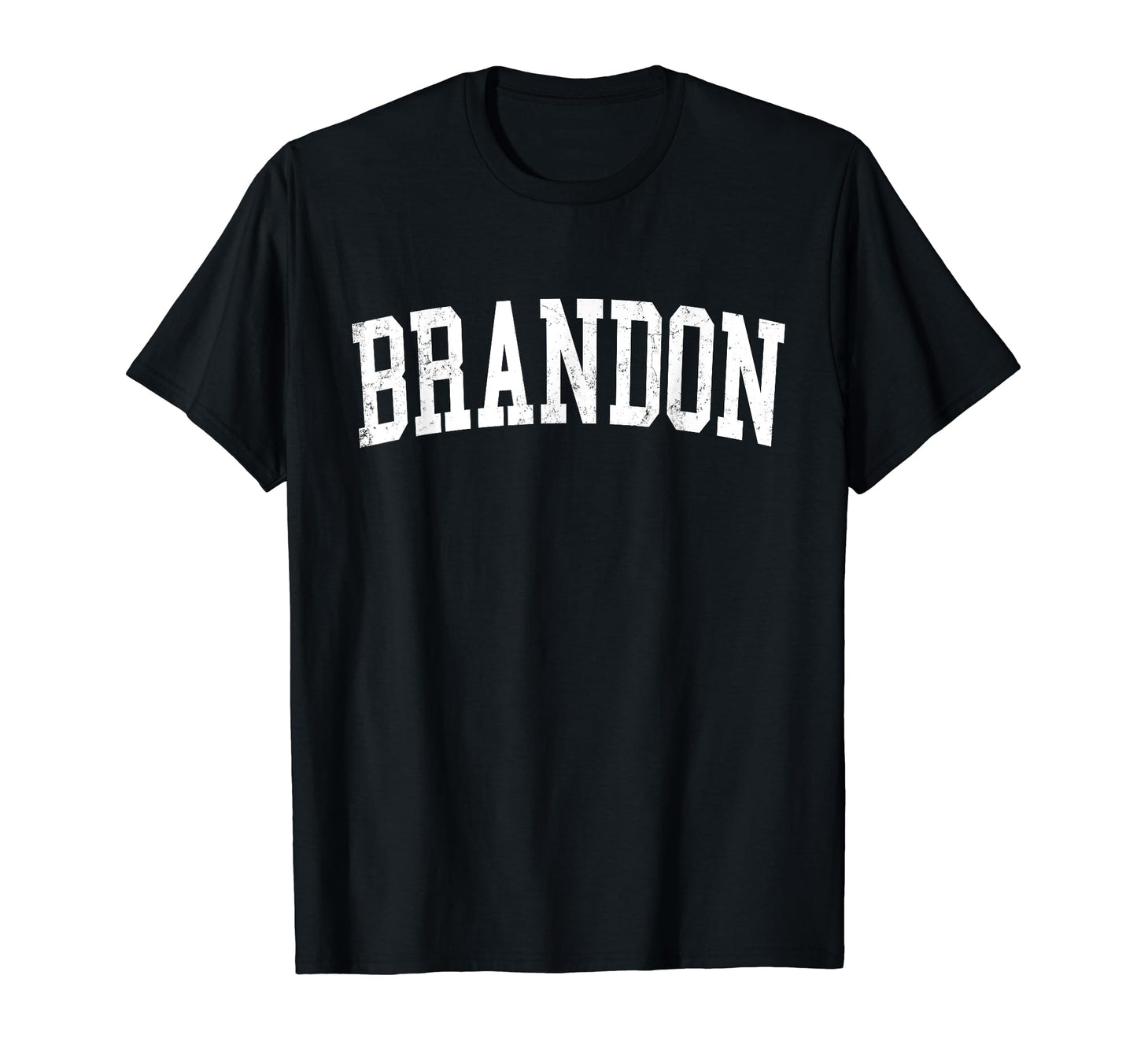 Brandon Ms Distressed White Varsity T-Shirt - Custom Art Print Men Women - T-Shirt, Sweatshirt, Hoodie