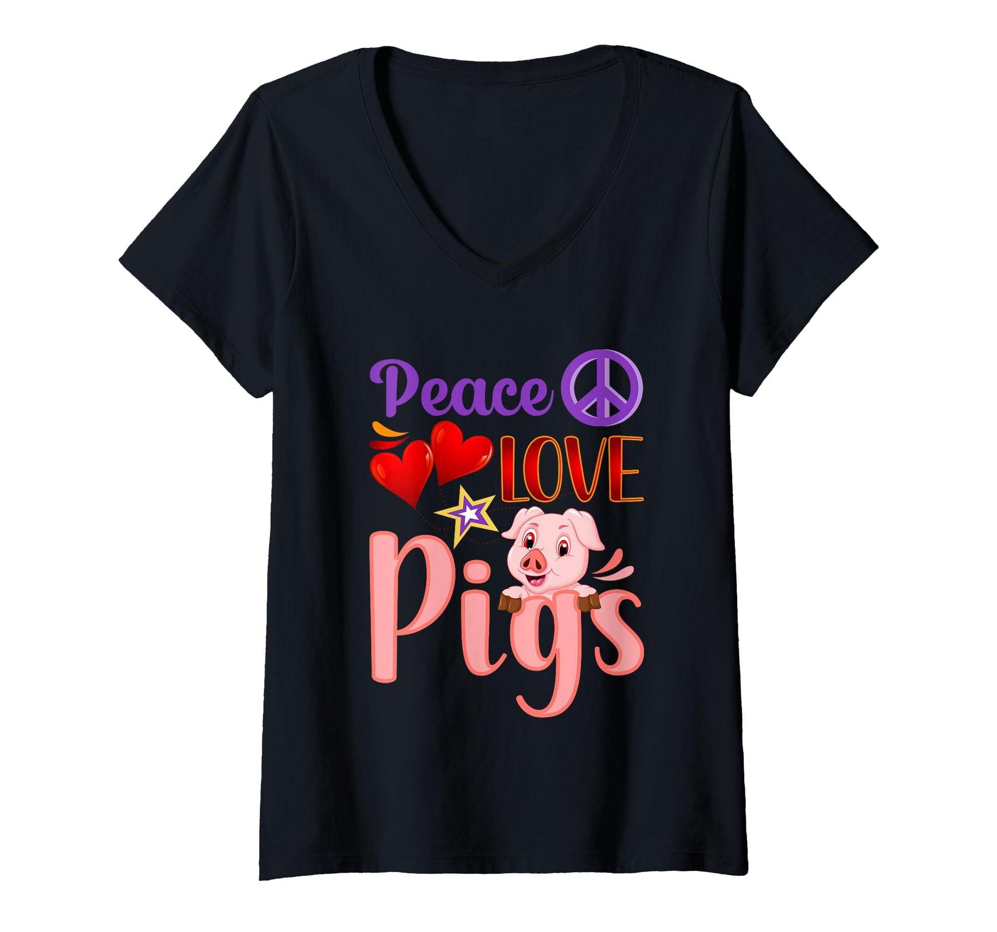 Peace Love Pigs Hearts Hog Gift Sweatshirt - Minimalist Print for Adults - T-Shirt, Sweatshirt, Hoodie
