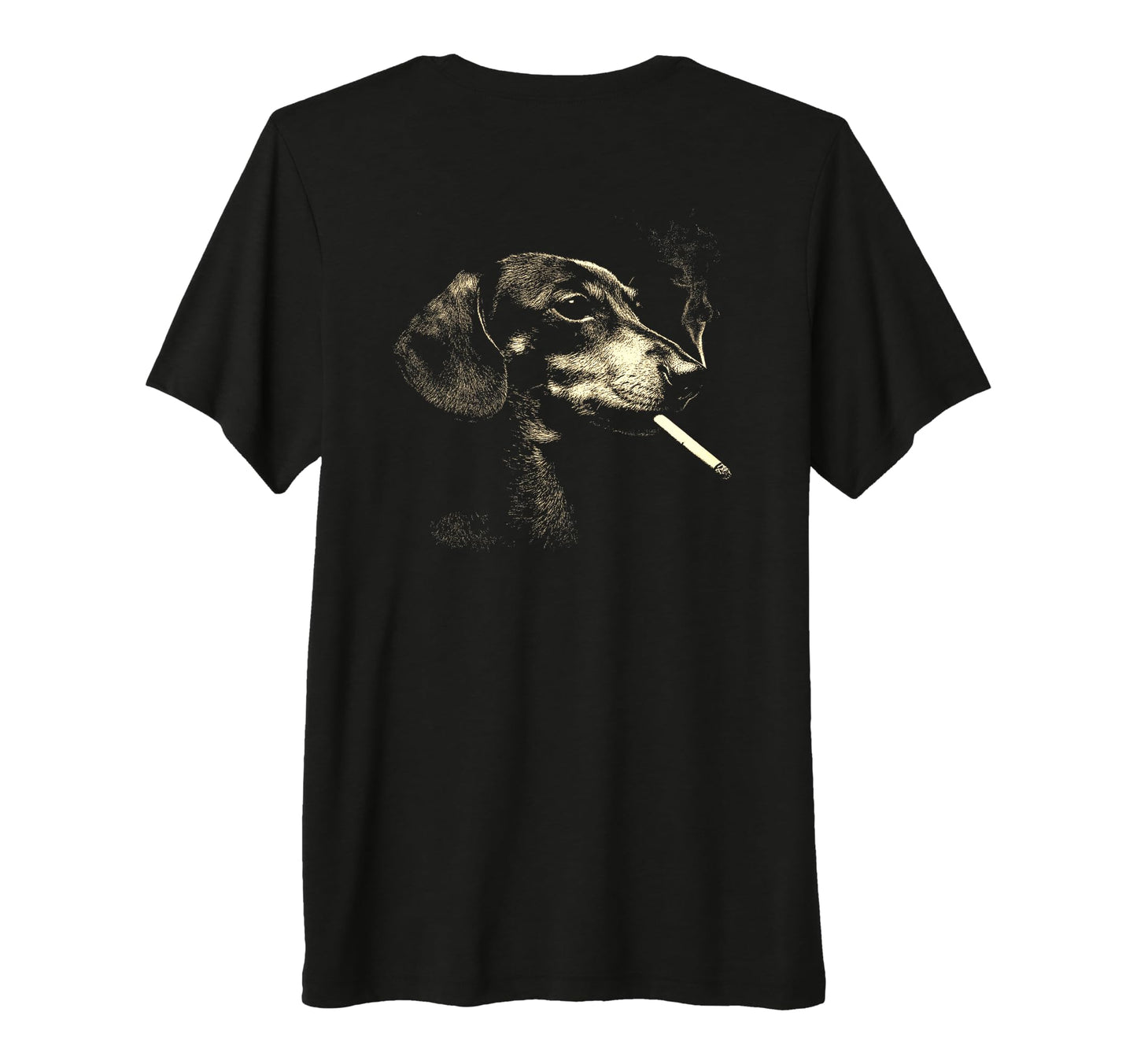Dachshund Smoking Cigarette Grunge Meme T-Shirt - Aesthetic Graphic Unisex - T-Shirt, Sweatshirt, Hoodie