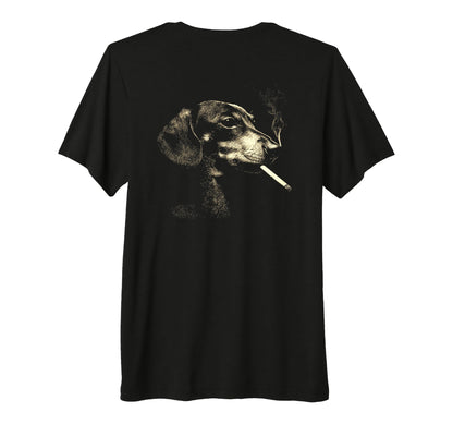Dachshund Smoking Cigarette Grunge Meme T-Shirt - Aesthetic Graphic Unisex - T-Shirt, Sweatshirt, Hoodie