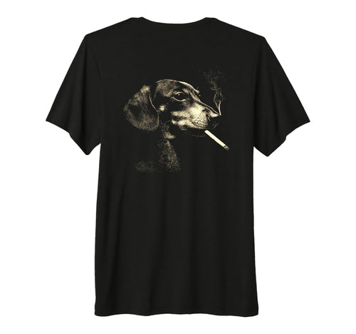 Dachshund Smoking Cigarette Grunge Meme T-Shirt - Aesthetic Graphic Unisex - T-Shirt, Sweatshirt, Hoodie