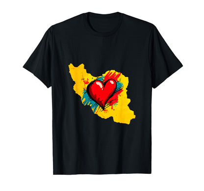 Iran Love Heart Peace Symbol Persian T-Shirt - Novelty Apparel for Adults - T-Shirt, Sweatshirt, Hoodie