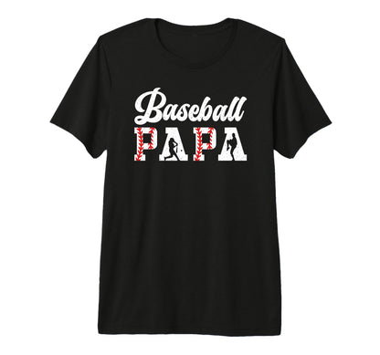 Mens Baseball Papa Grandpa Papa Baseball T-Shirt - Custom Art Print Unisex - T-Shirt, Sweatshirt, Hoodie