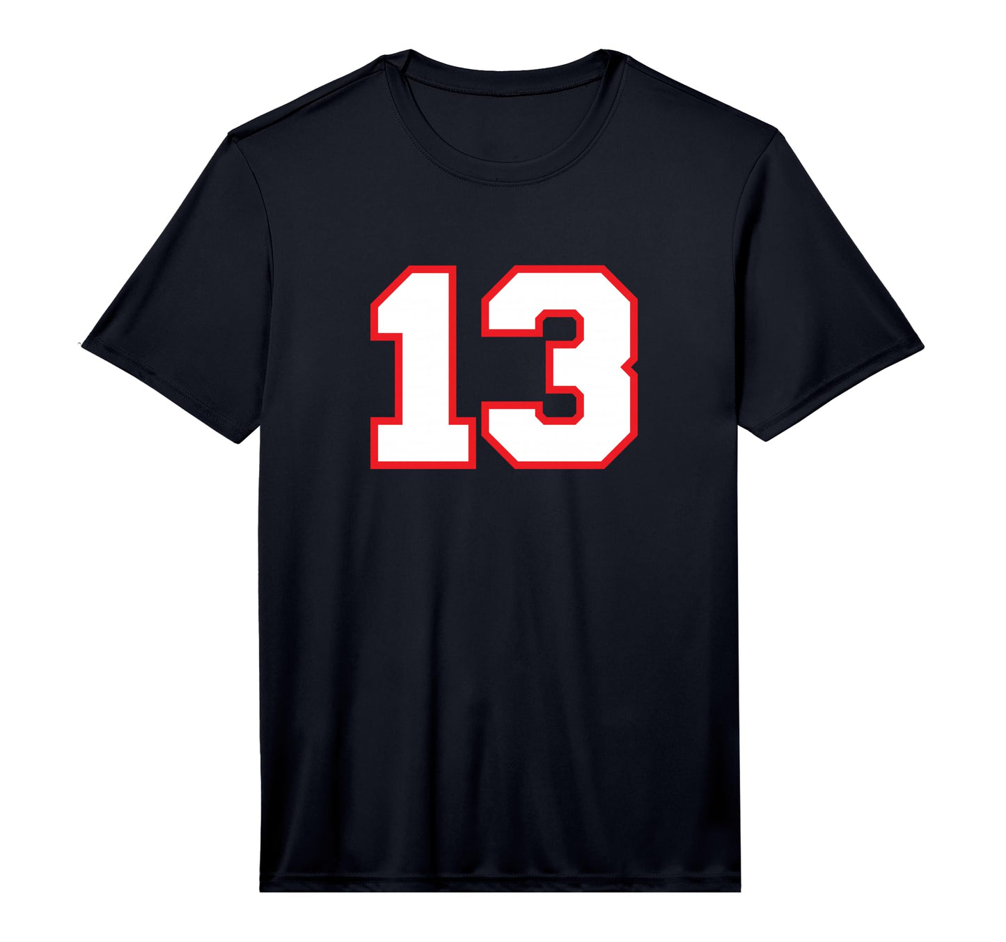 White Red Sports Team Number 13 T-Shirt - Casual Everyday Wear Men Women - T-Shirt, Sweatshirt, Hoodie