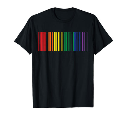 Rainbow Barcode Pride Lgbtq Rainbow 2026 T-Shirt - Minimalist Print Unisex - T-Shirt, Sweatshirt, Hoodie