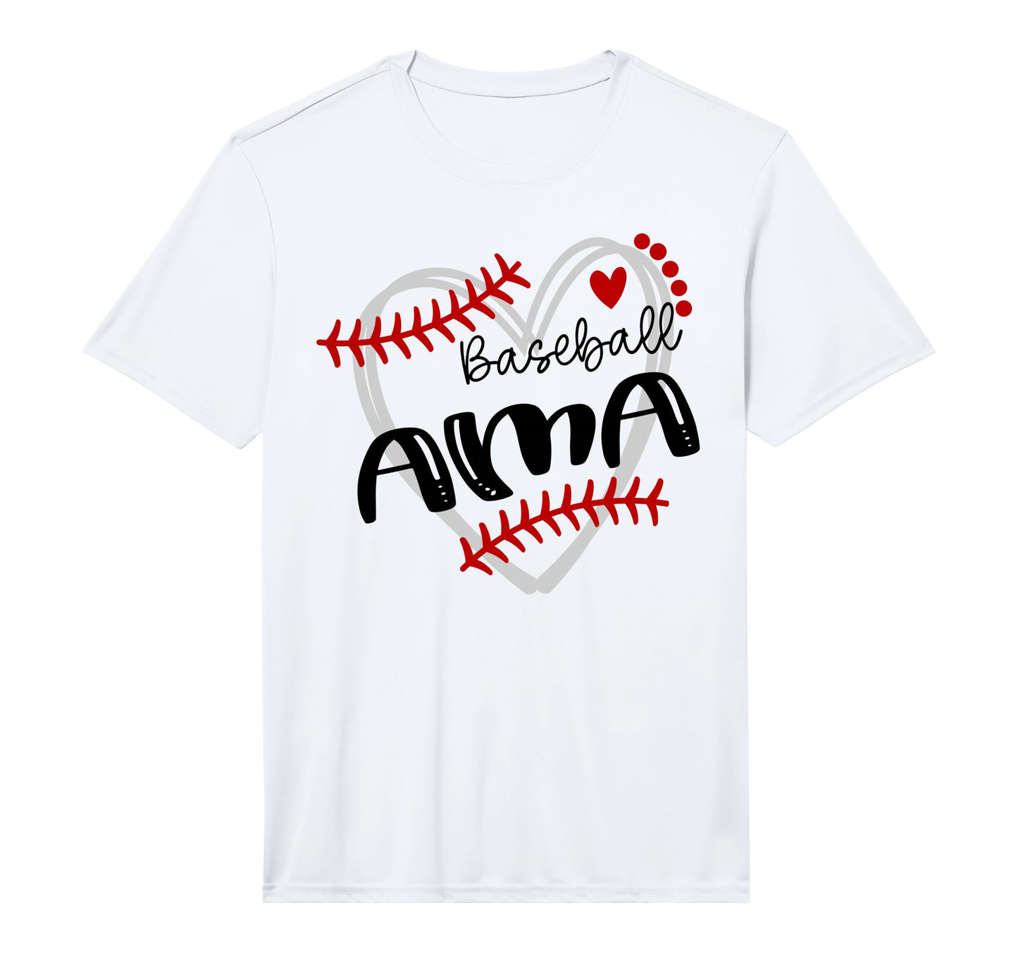 Personalized Baseball Heart Ama Baseball T-Shirt - Graphic Print Men Women - T-Shirt, Sweatshirt, Hoodie