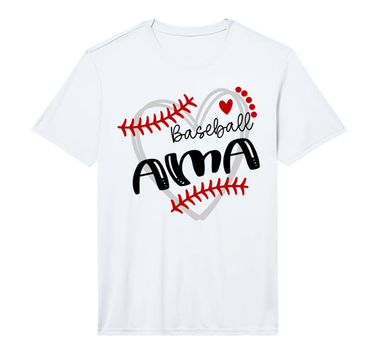 Personalized Baseball Heart Ama Baseball T-Shirt - Graphic Print Men Women - T-Shirt, Sweatshirt, Hoodie
