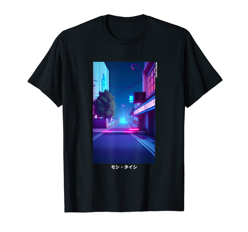 90S Synthwave Japanese Vaporwave Art T-Shirt - Novelty Apparel for Adults - T-Shirt, Sweatshirt, Hoodie