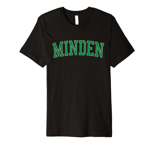 Minden La Distressed Green Varsity T-Shirt - Streetwear Style Men Women - T-Shirt, Sweatshirt, Hoodie