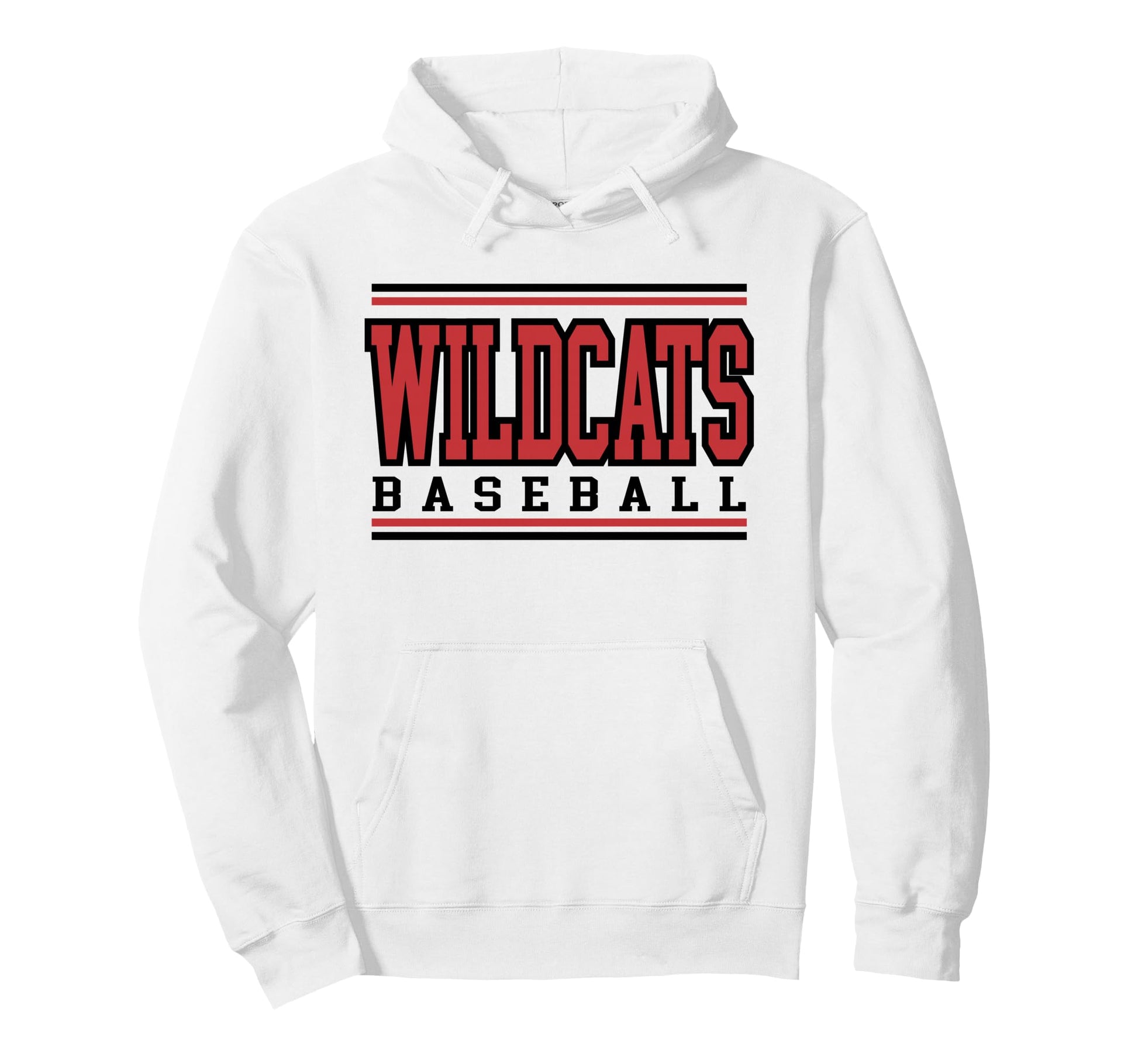 Wildcats Baseball Mom Game Day Red Hoodie - Fun Novelty Design Unisex - T-Shirt, Sweatshirt, Hoodie